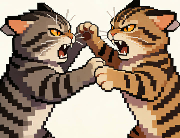 Aggressive cat